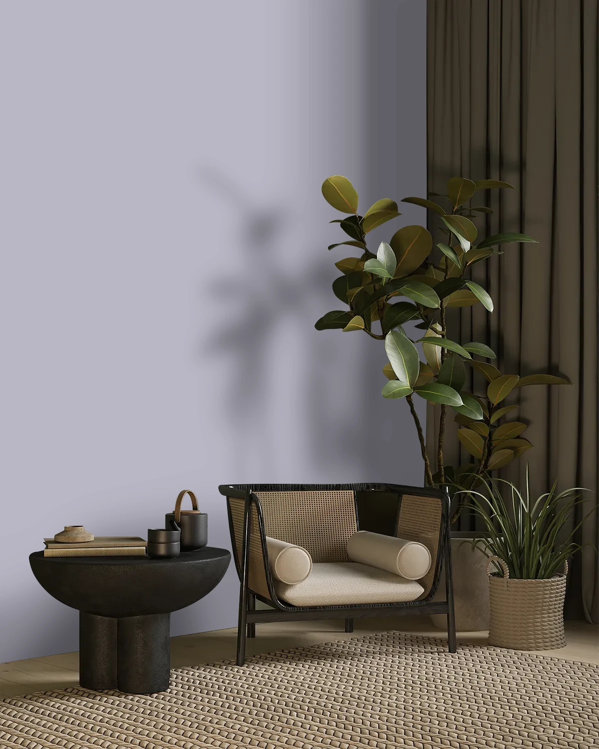 Nippon Paint's LAVINA'S DRESS color on a beautifully decorated wall.