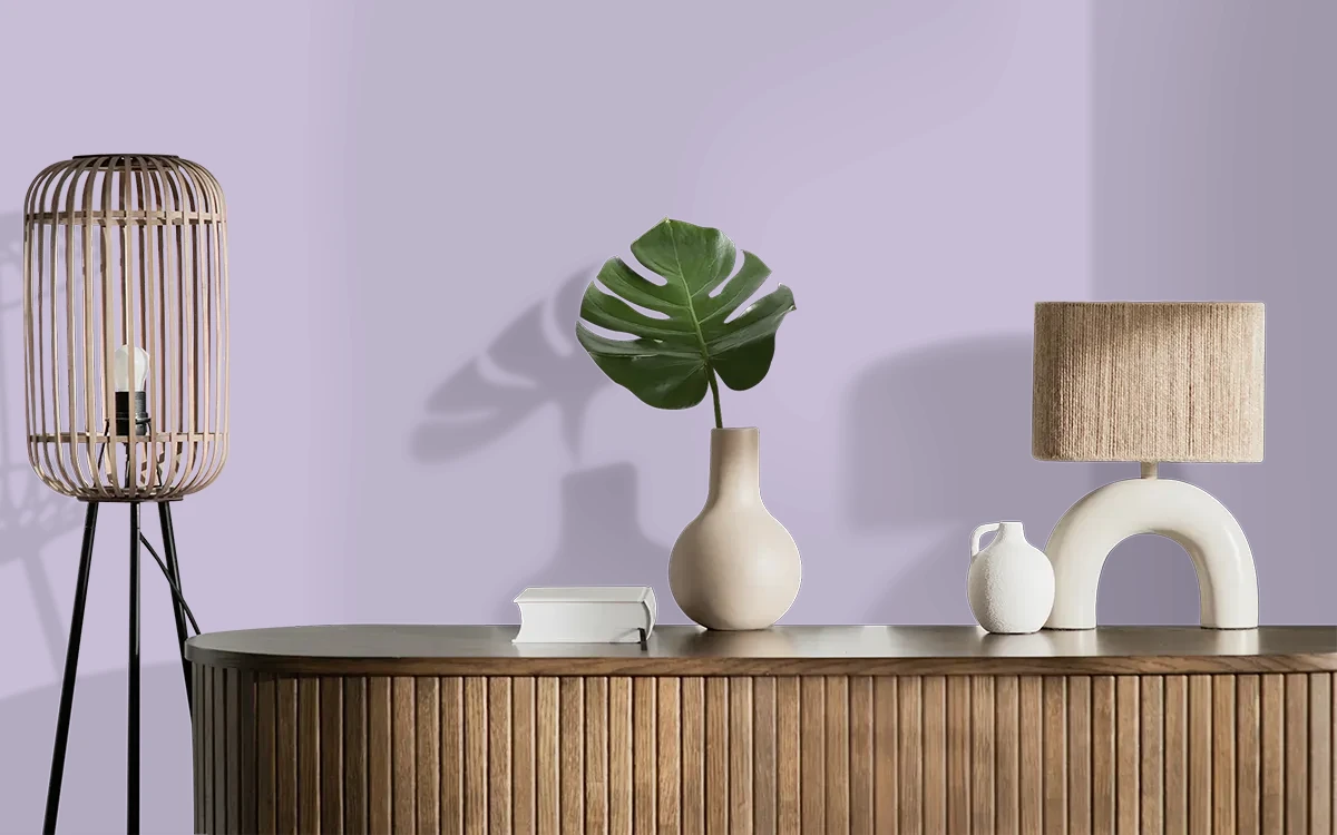 Nippon Paint's LIGHT CADENCE color on different wall surfaces.