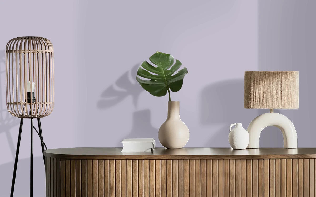 Nippon Paint's LIGHT KALEIDASCOPE color on different wall surfaces.
