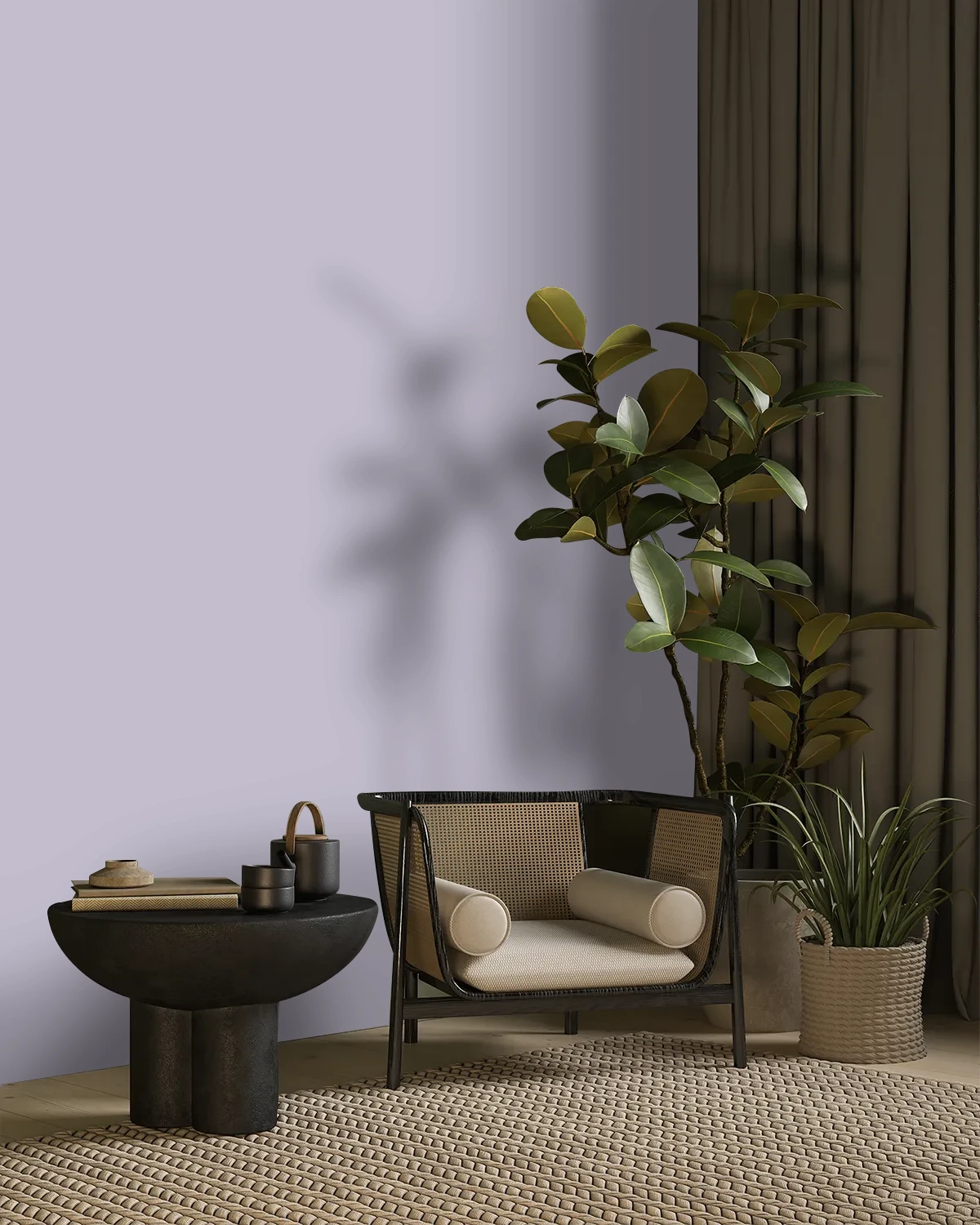Nippon Paint's LIGHT KALEIDASCOPE color on a beautifully decorated wall.