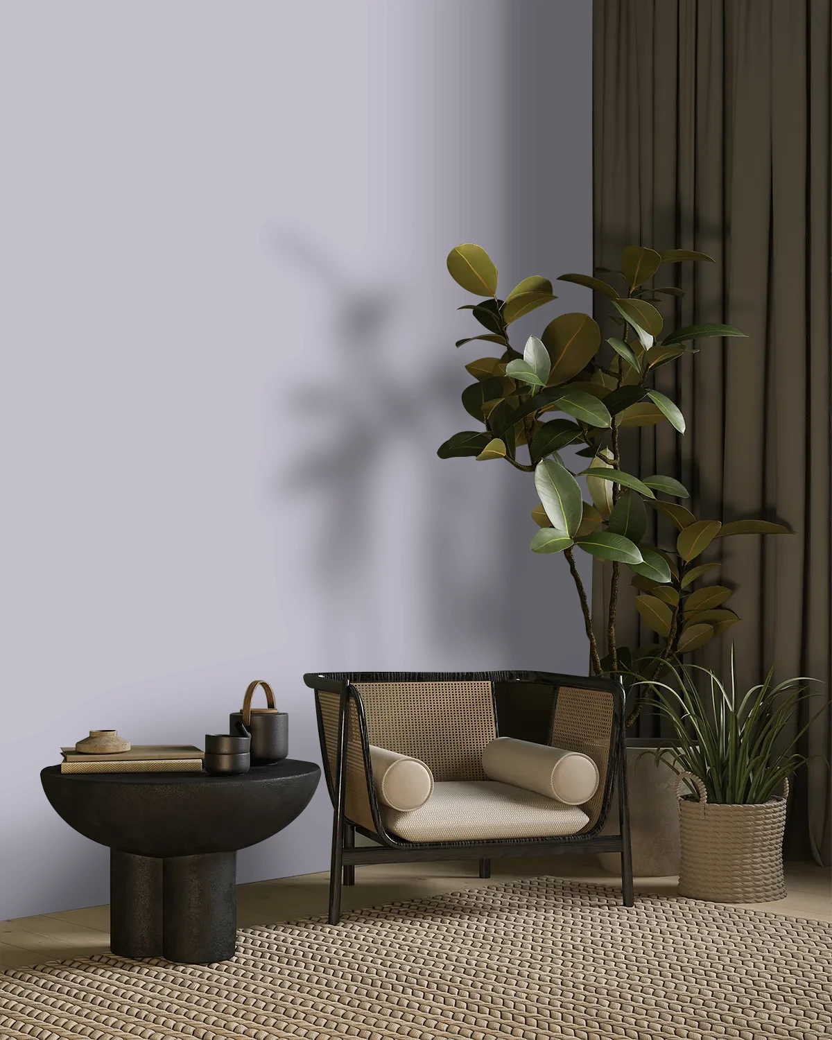 Nippon Paint's LIGHTHEARTED color on a beautifully decorated wall.