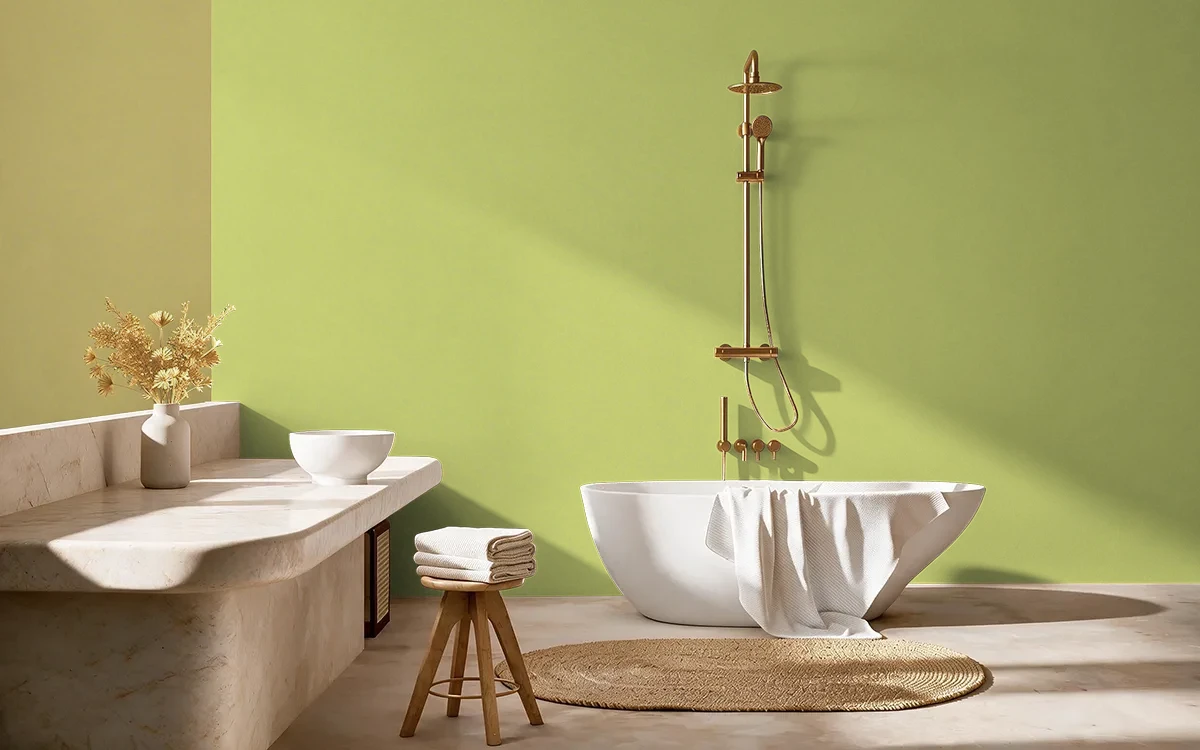 Nippon Paint's LIMERICK color on different wall surfaces.