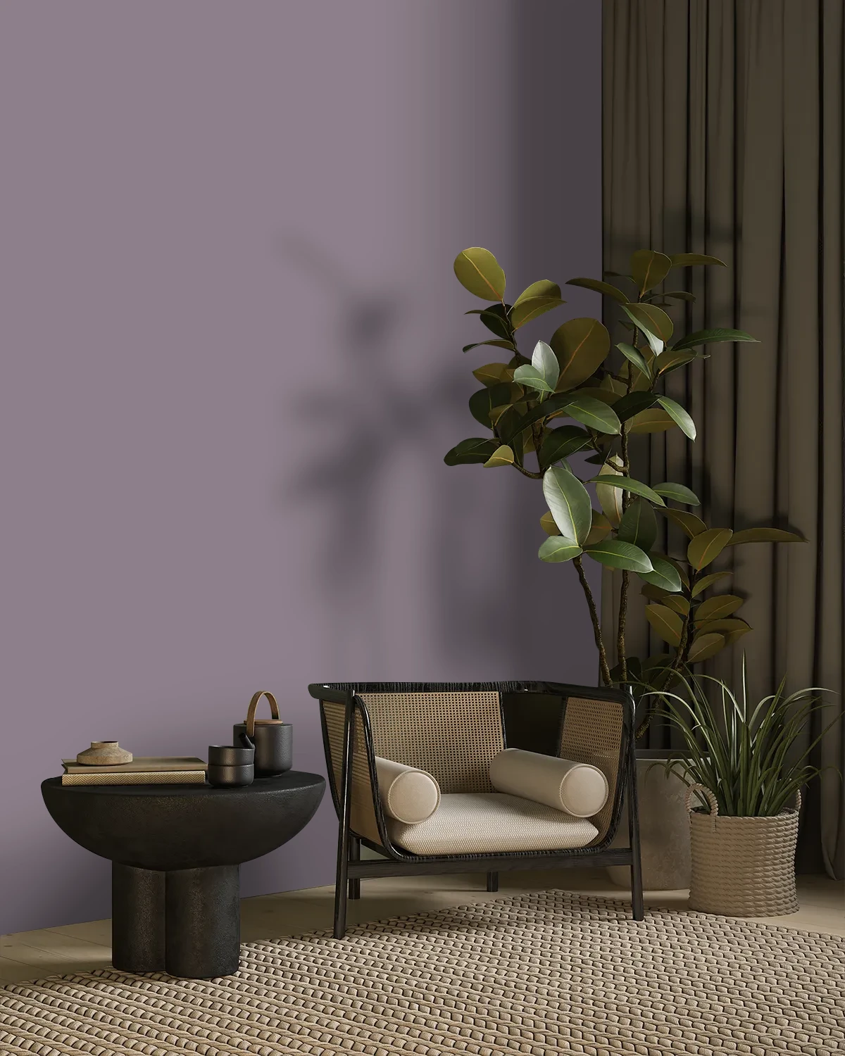 Nippon Paint's LONG FINALE color on a beautifully decorated wall.