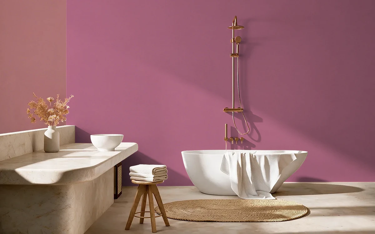 Nippon Paint's LOVE color on different wall surfaces.