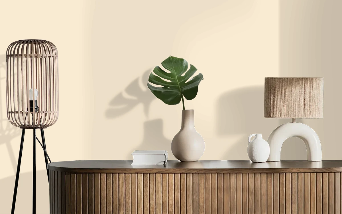 Nippon Paint's LOVING TOUCH color on different wall surfaces.