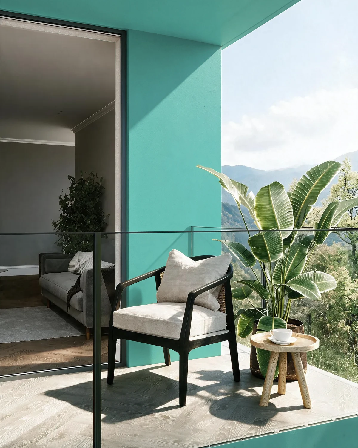 Nippon Paint's LUSH color on a beautifully decorated wall.