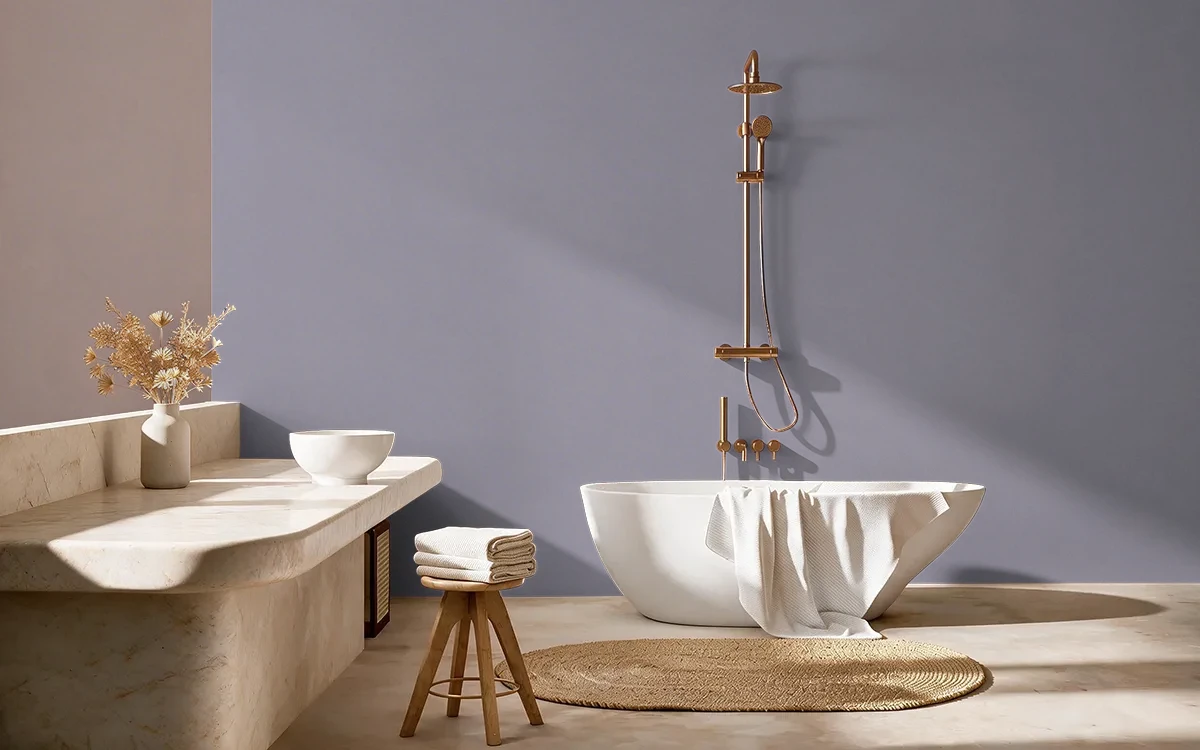 Nippon Paint's MAGENTA SPARK color on different wall surfaces.