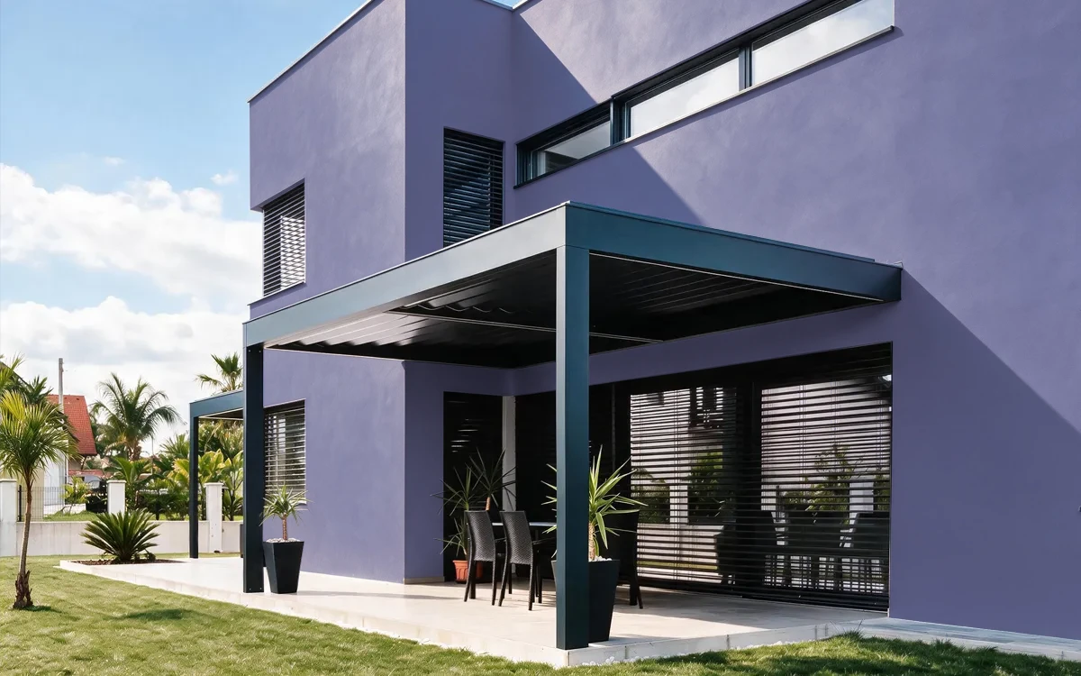 Nippon Paint's MAGNIFICENT PURPLE color on different wall surfaces.