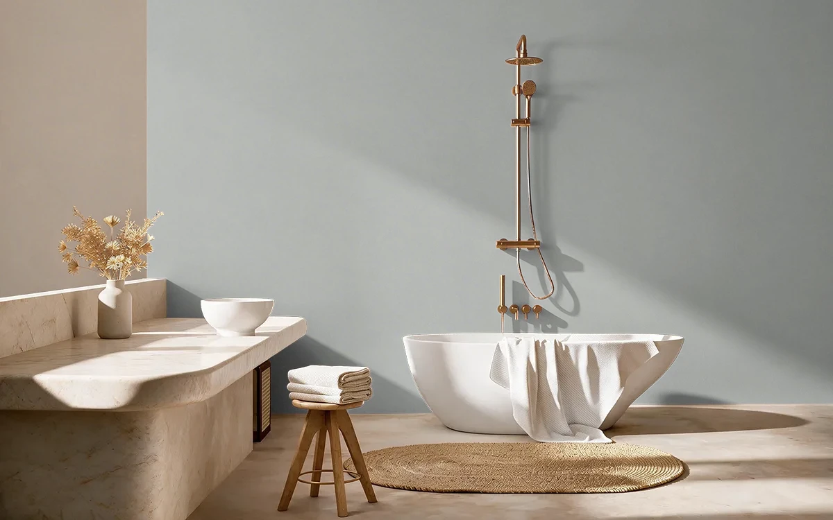 Nippon Paint's MAMMOTH GRAY color on different wall surfaces.