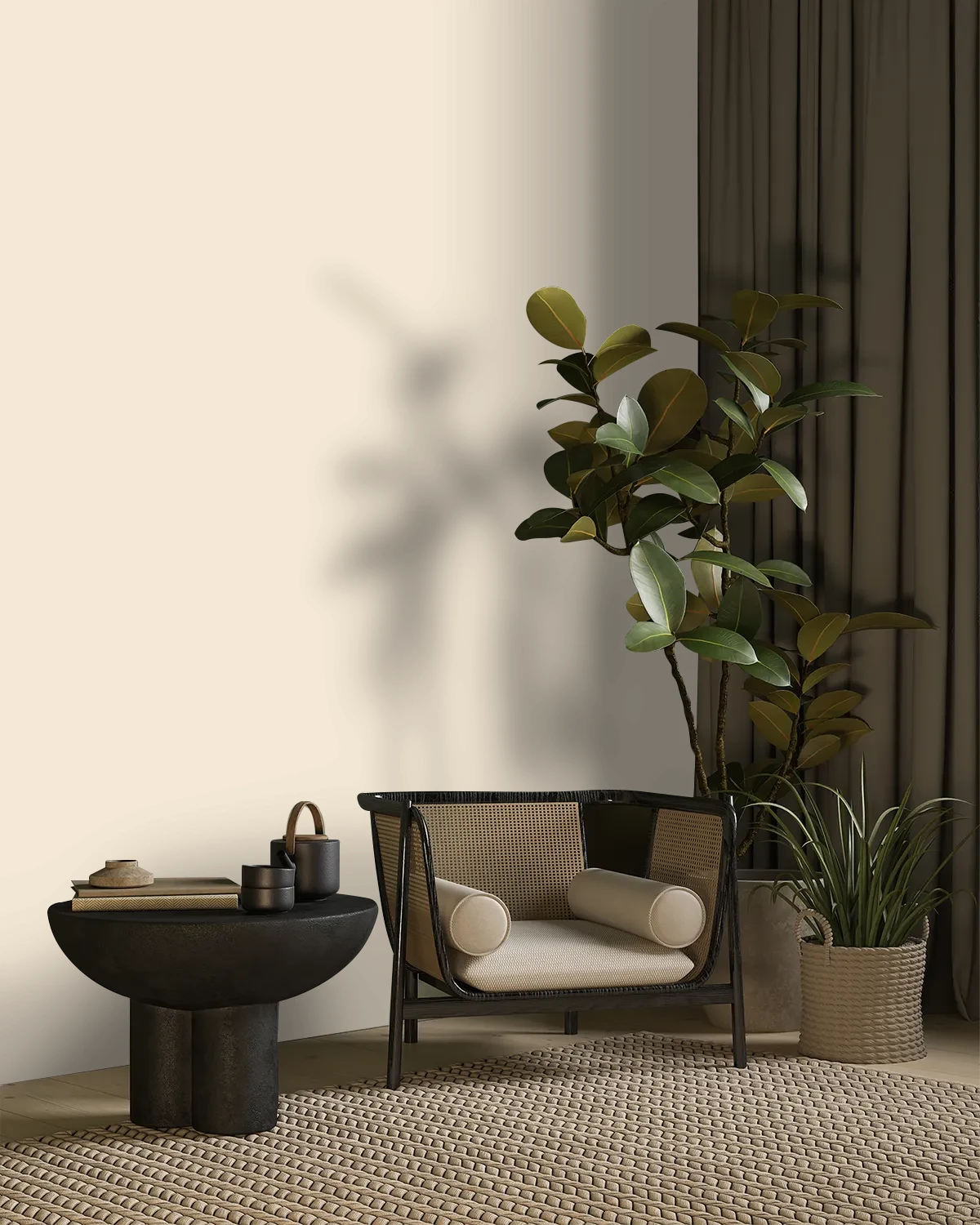 Nippon Paint's MANGO FLARE color on a beautifully decorated wall.