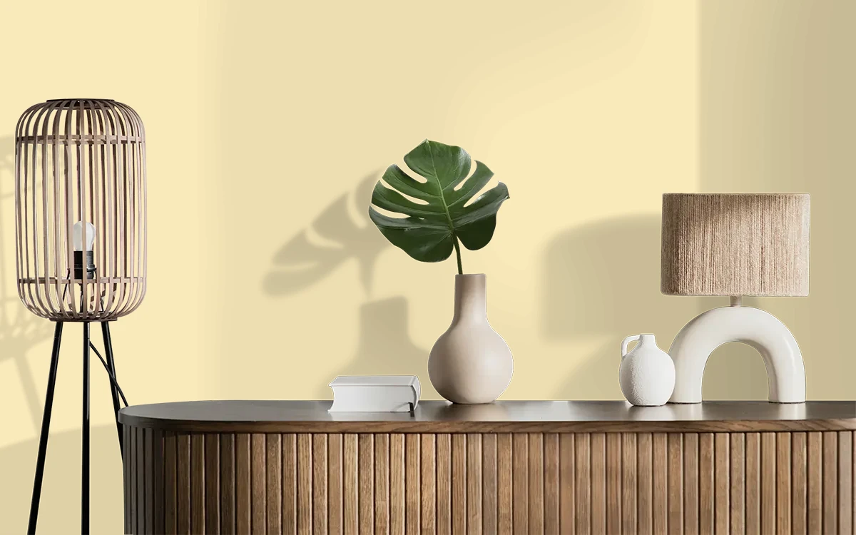 Nippon Paint's MANY HAPPY RETURNS color on different wall surfaces.