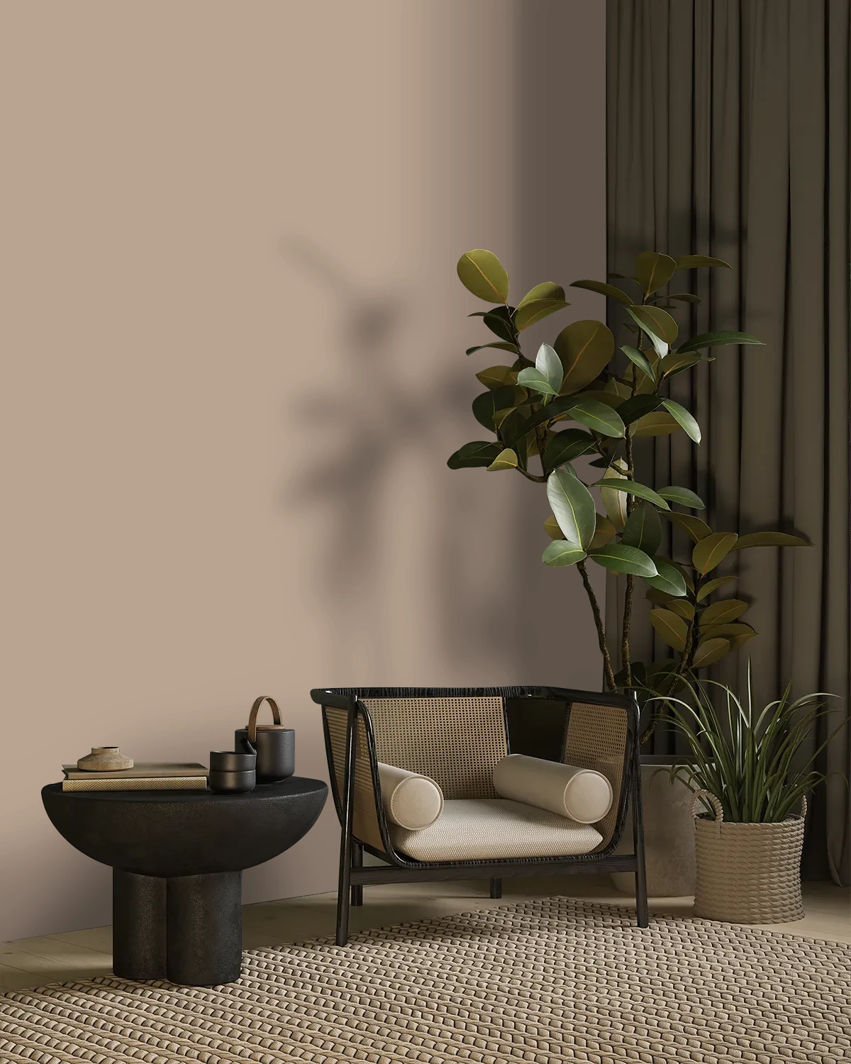 Nippon Paint's MAPLE BURST color on a beautifully decorated wall.
