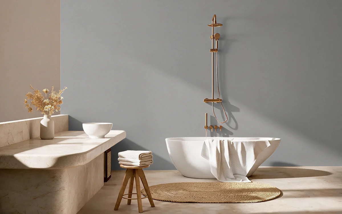 Nippon Paint's MAPLE LUXE color on different wall surfaces.