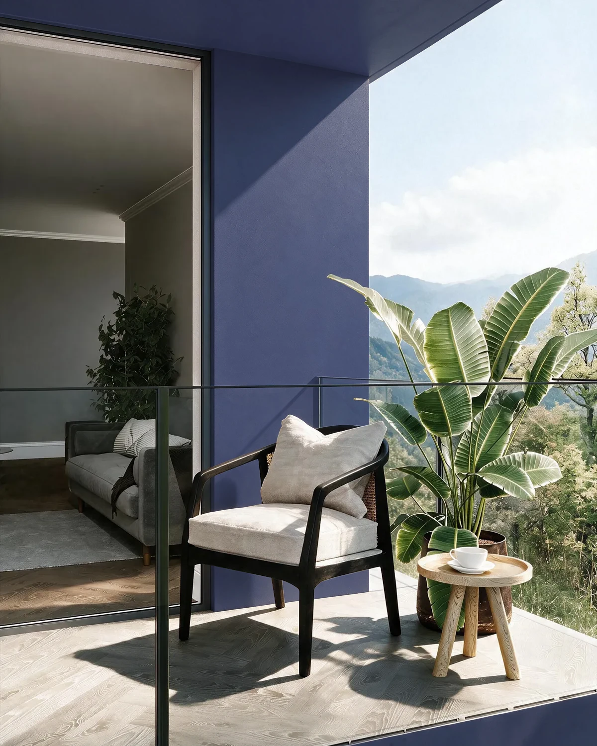 Nippon Paint's MARABELLE color on a beautifully decorated wall.