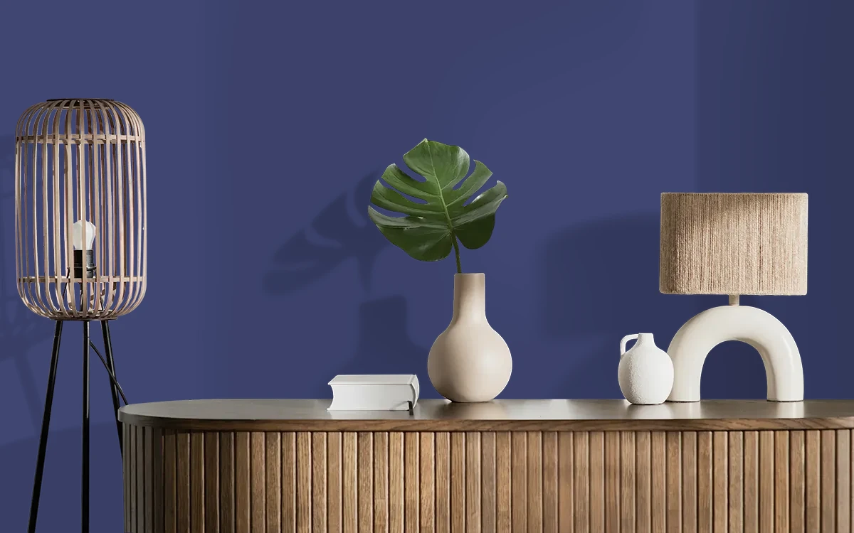 Nippon Paint's MARABELLE color on different wall surfaces.