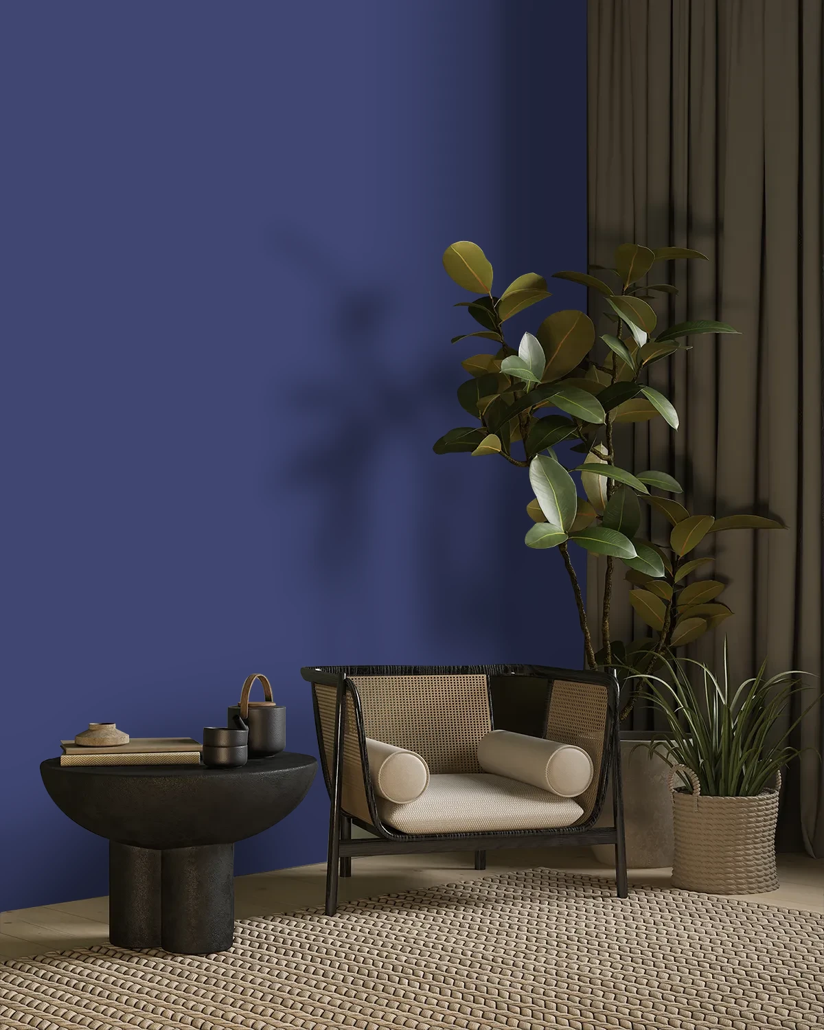 Nippon Paint's MARABELLE color on a beautifully decorated wall.