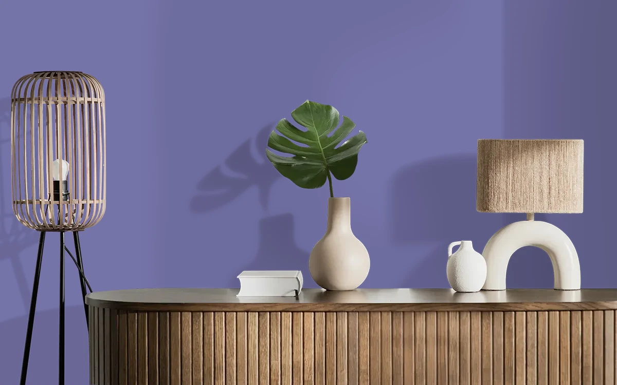 Nippon Paint's MARIMBA BEAT color on different wall surfaces.