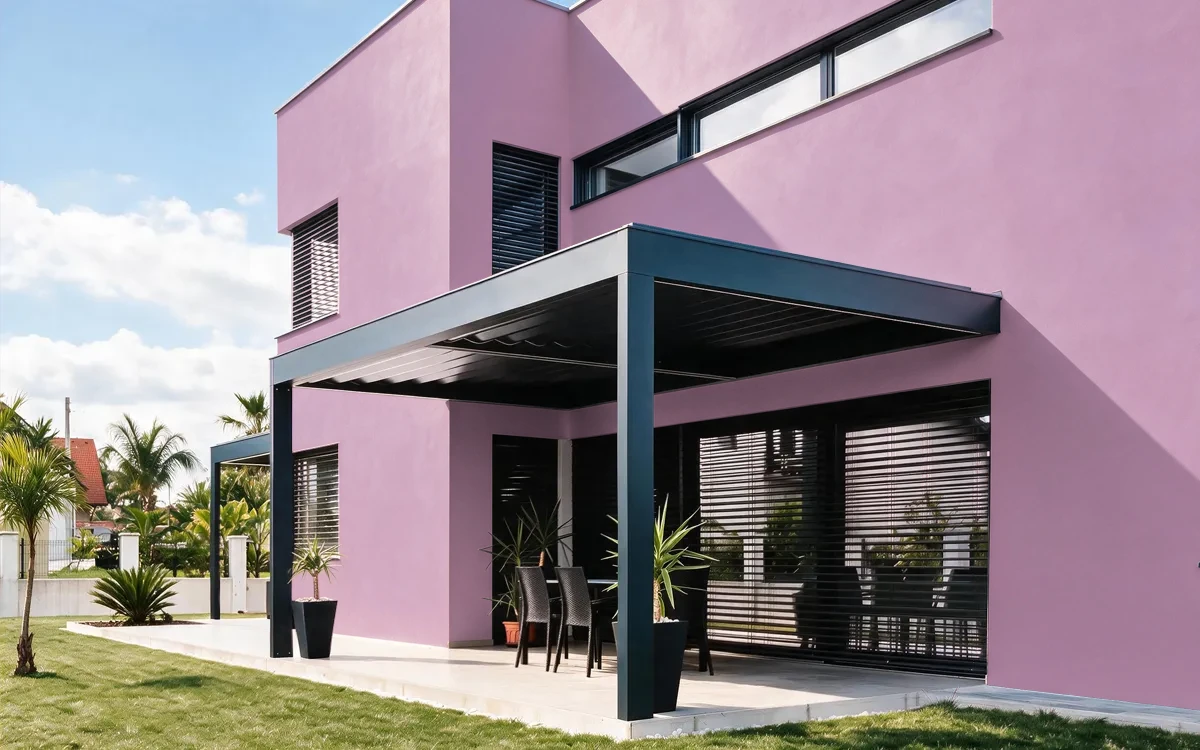 Nippon Paint's MARJORY PHLOX color on different wall surfaces.