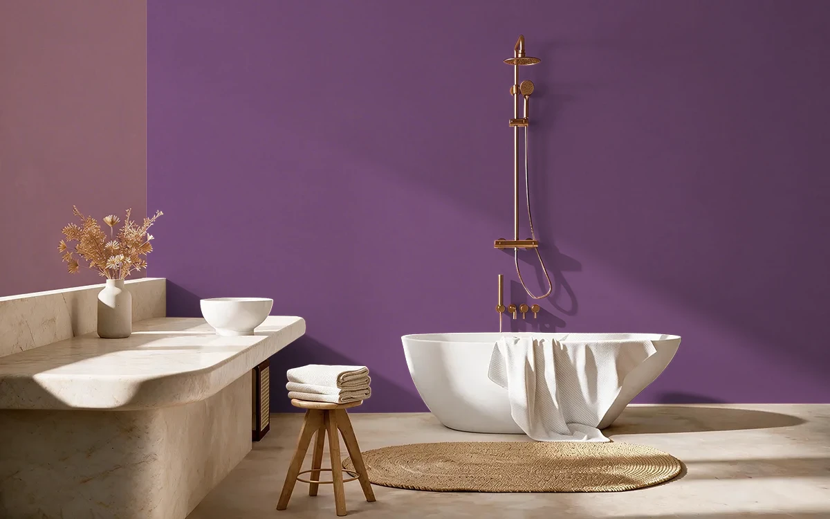 Nippon Paint's MARMALADE RUSH color on different wall surfaces.