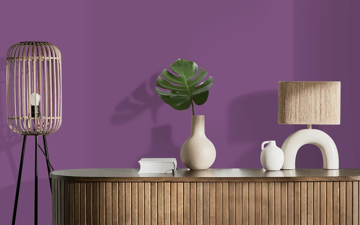 Nippon Paint's MARMALADE RUSH color on different wall surfaces.
