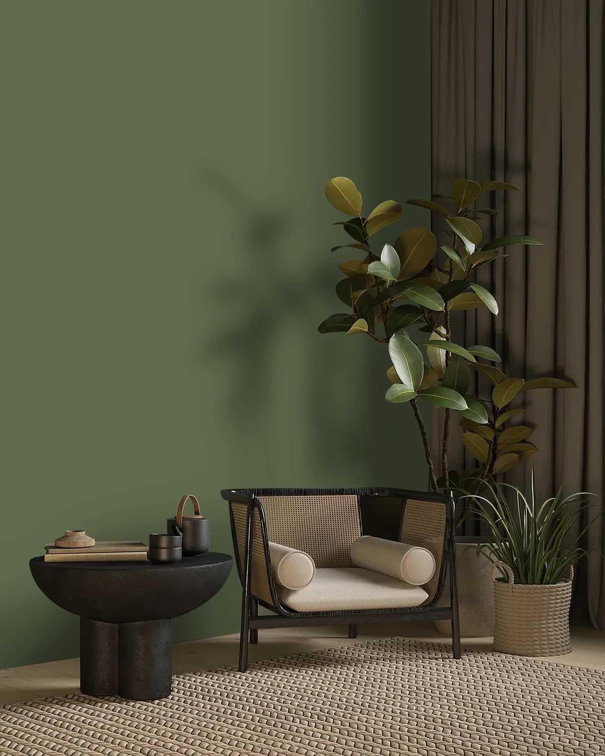 Nippon Paint's MEADOW MIST color on a beautifully decorated wall.