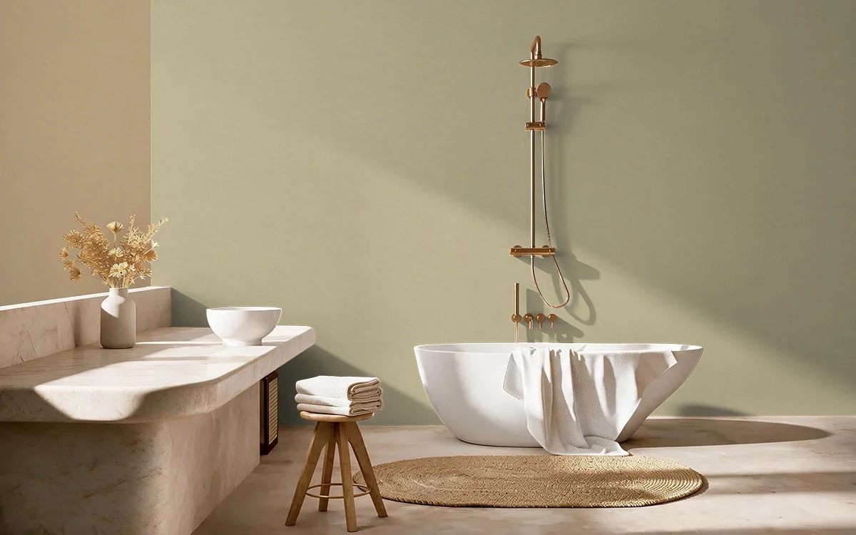 Nippon Paint's MELANCHOLY color on different wall surfaces.