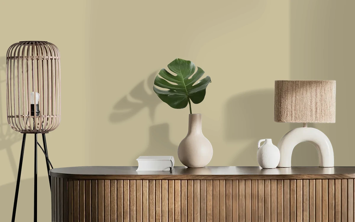 Nippon Paint's MELANCHOLY color on different wall surfaces.
