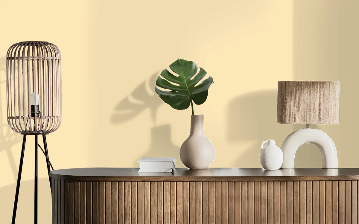 Nippon Paint's MERRY GO ROUND color on different wall surfaces.