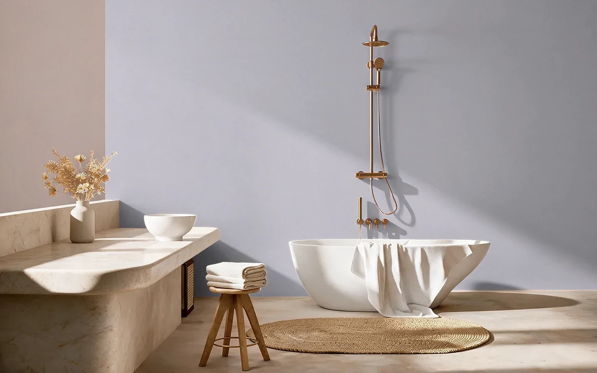Nippon Paint's MERRY OLD SOUL color on different wall surfaces.
