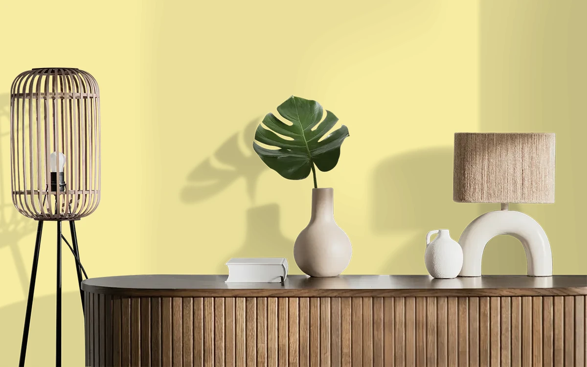 Nippon Paint's MINT ESSENCE color on different wall surfaces.
