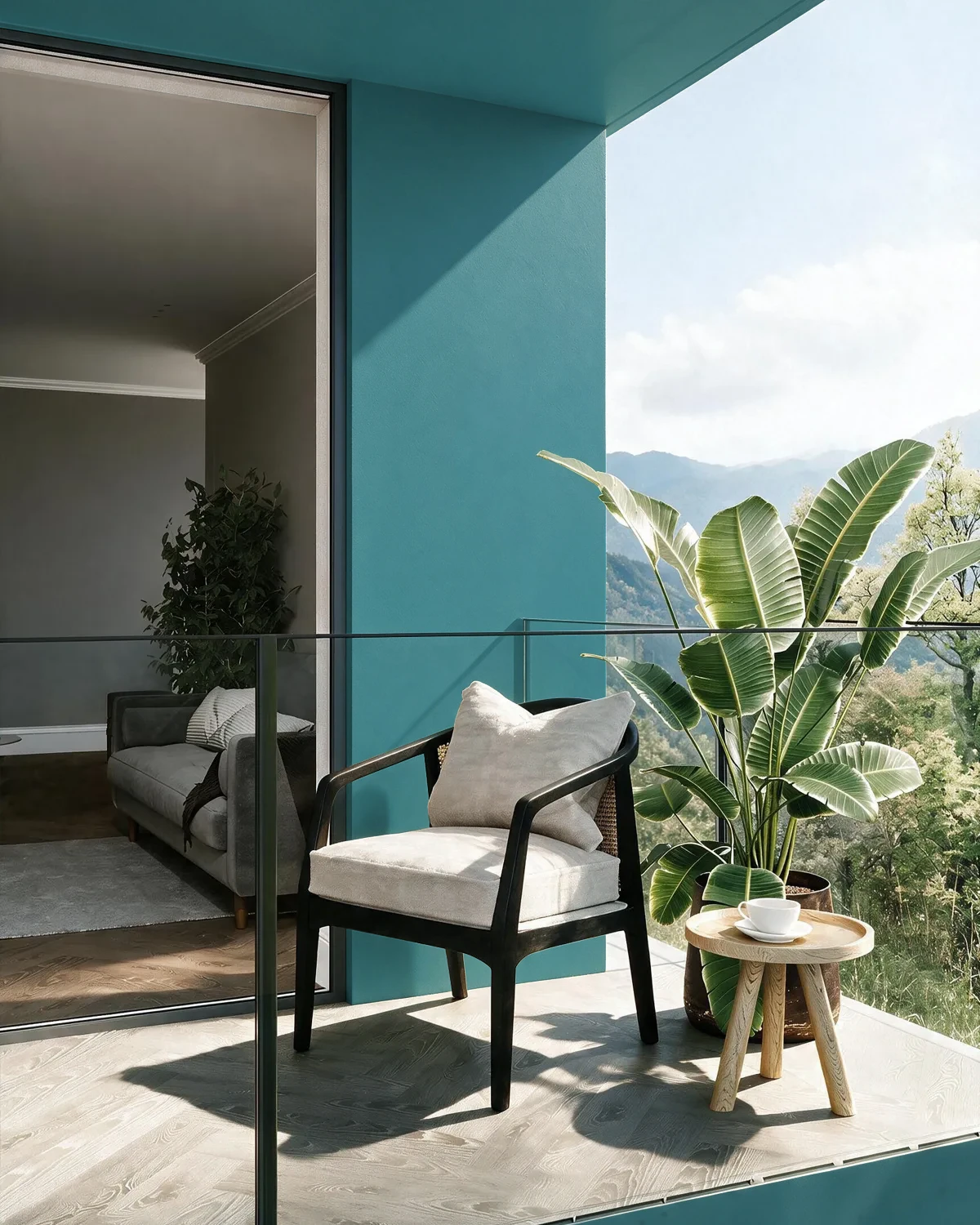 Nippon Paint's MINTY MARVEL color on a beautifully decorated wall.
