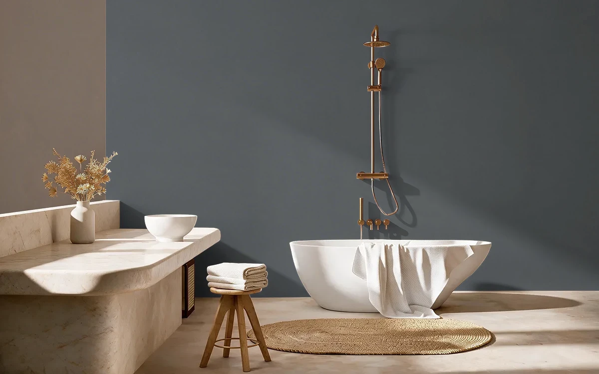 Nippon Paint's MISSION IMPOSSIBLE color on different wall surfaces.
