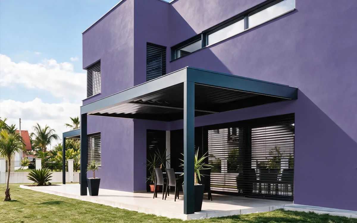 Nippon Paint's MONET'S PURPLE color on different wall surfaces.