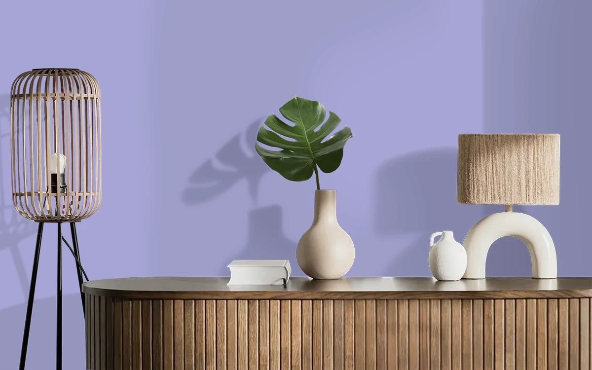 Nippon Paint's MORNING GLORY color on different wall surfaces.