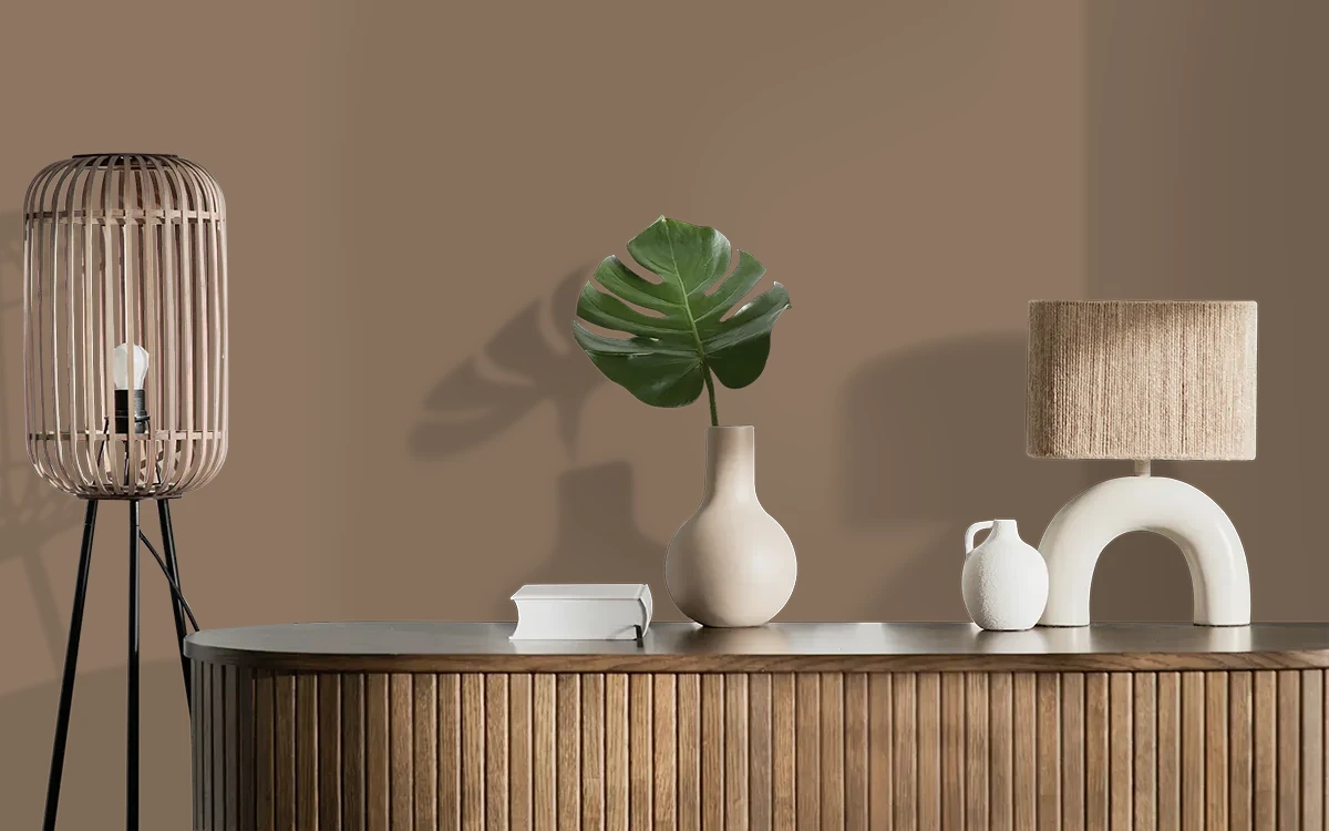 Nippon Paint's MORSELS color on different wall surfaces.