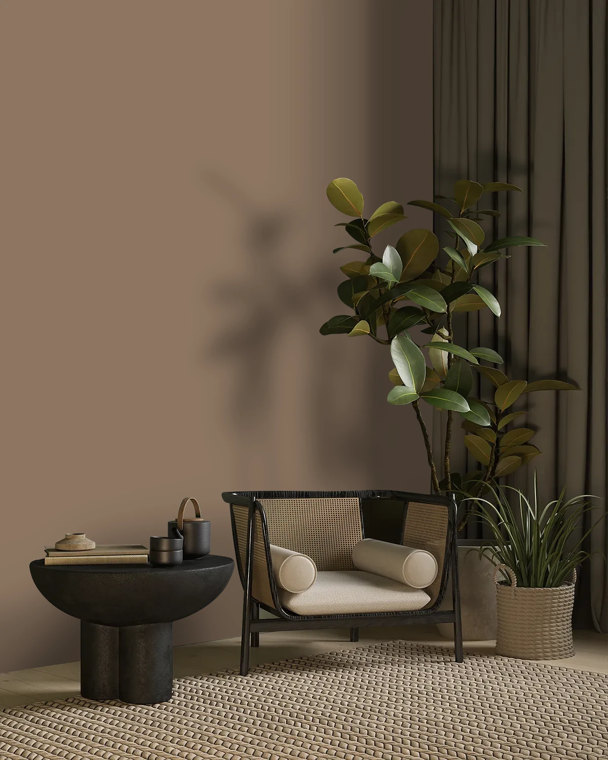 Nippon Paint's MORSELS color on a beautifully decorated wall.