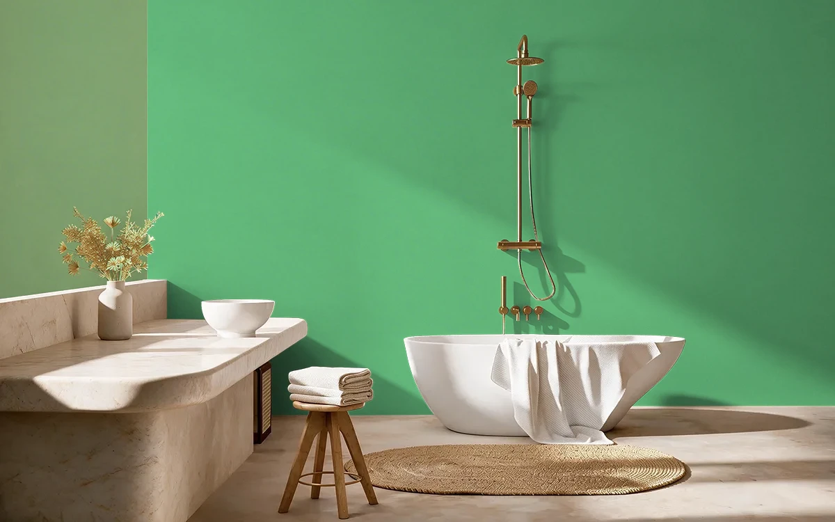 Nippon Paint's MOUNTAIN HIGH color on different wall surfaces.
