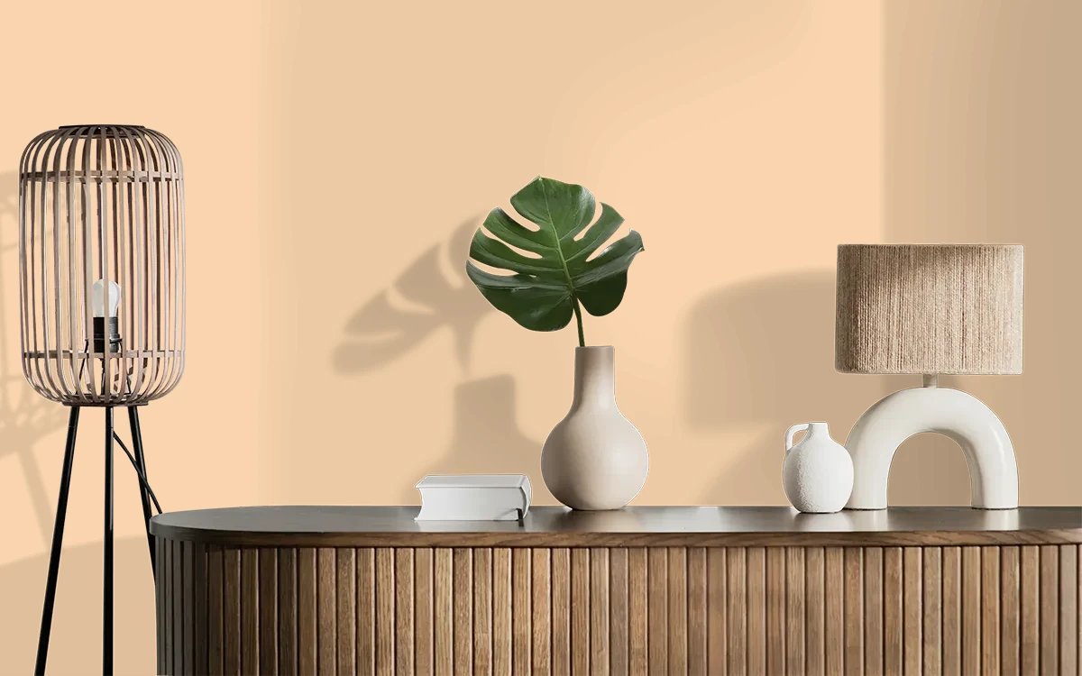 Nippon Paint's MUSING color on different wall surfaces.