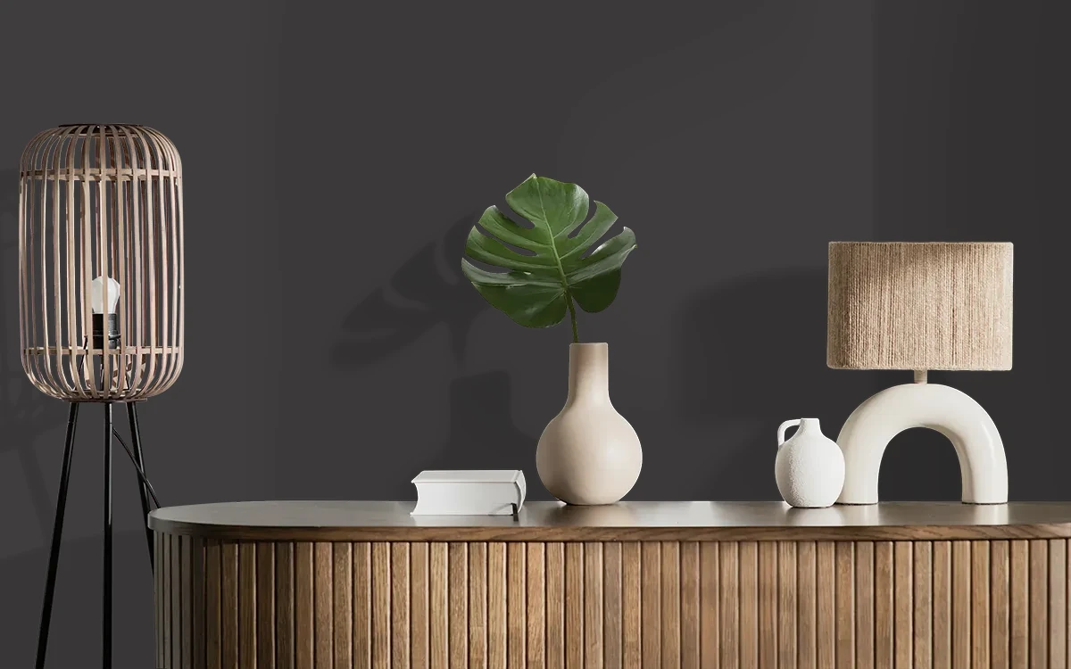 Nippon Paint's MYSTIC color on different wall surfaces.