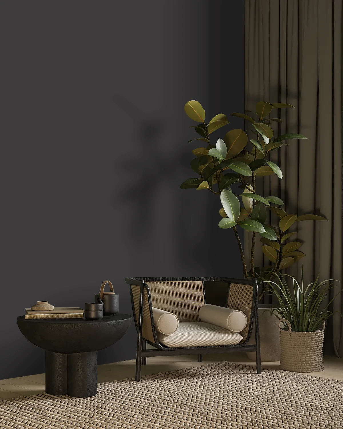 Nippon Paint's MYSTIC color on a beautifully decorated wall.