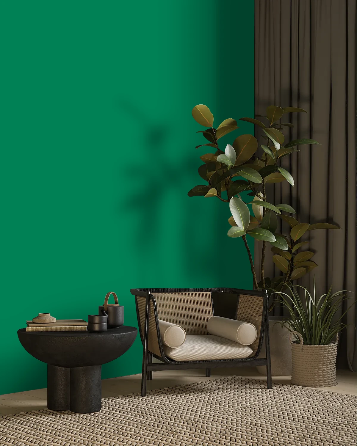 Nippon Paint's MYTHOLOGY color on a beautifully decorated wall.