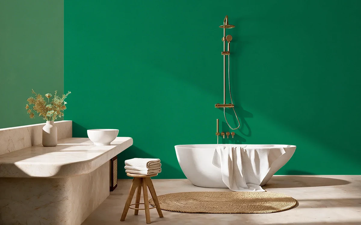 Nippon Paint's MYTHOLOGY color on different wall surfaces.