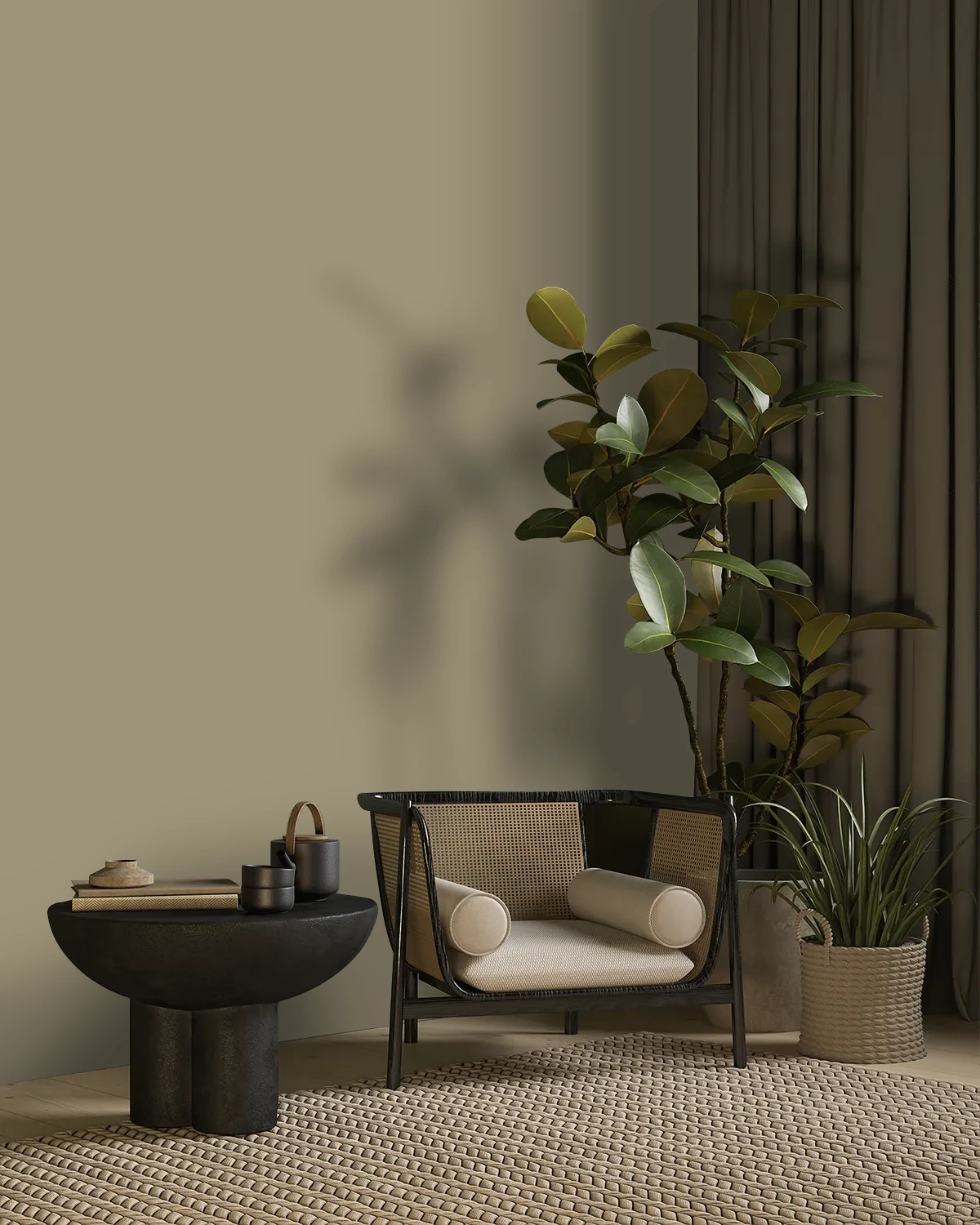 Nippon Paint's NATURAL ESSENCE color on a beautifully decorated wall.