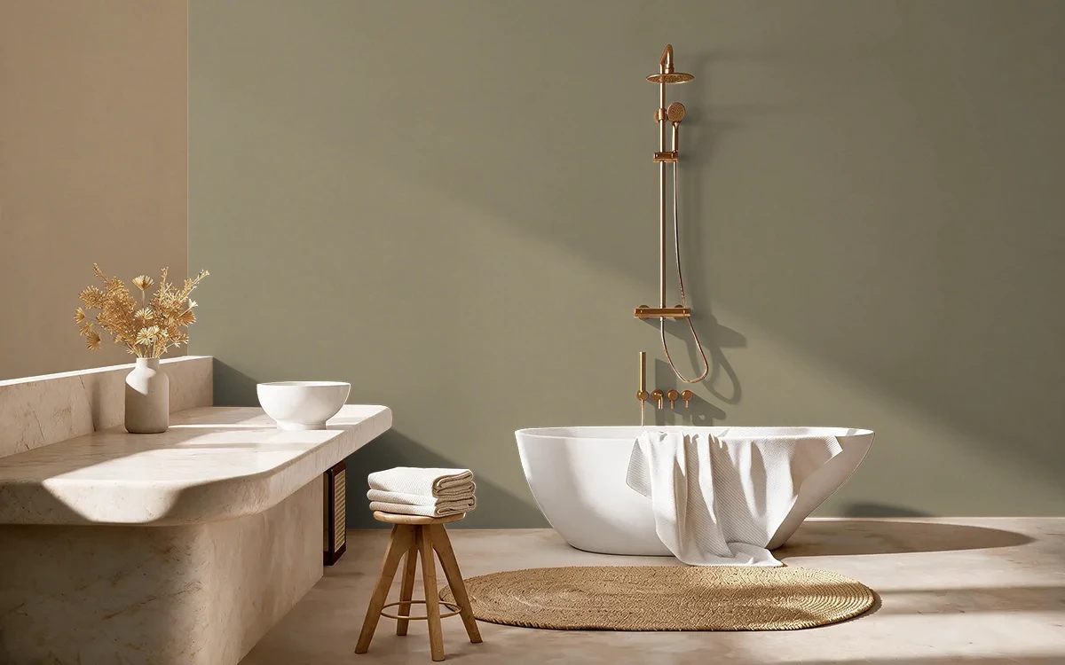Nippon Paint's NATURAL ESSENCE color on different wall surfaces.
