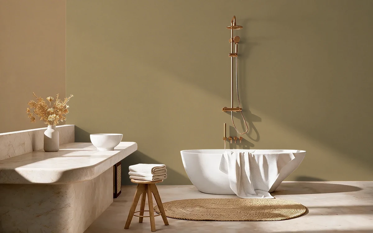 Nippon Paint's NATURAL TOUCH color on different wall surfaces.