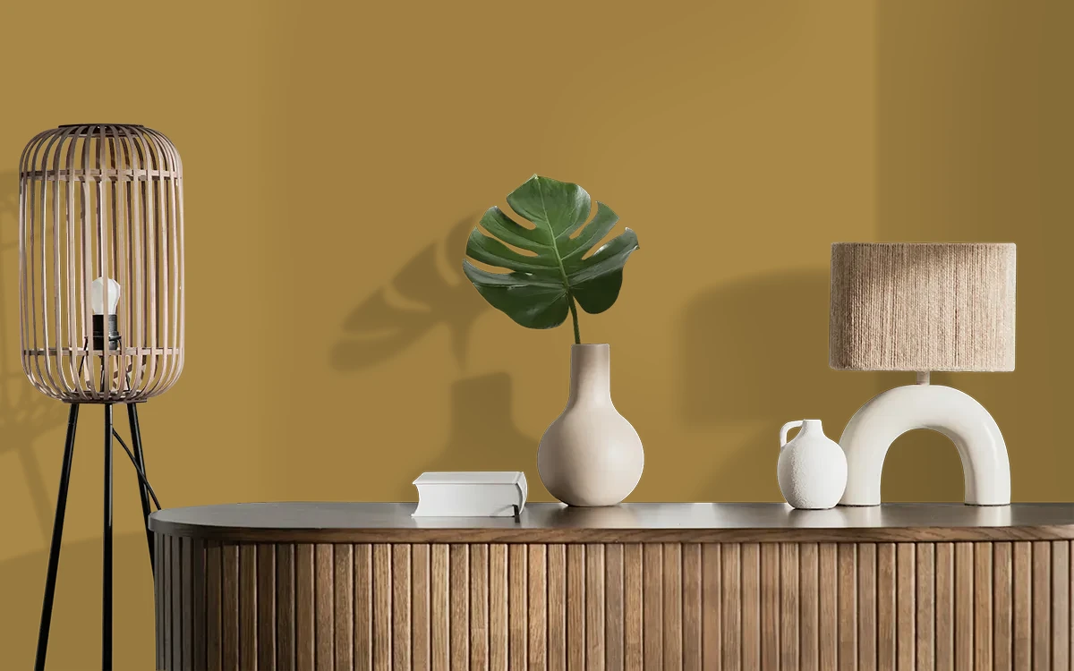 Nippon Paint's NATURELLA color on different wall surfaces.