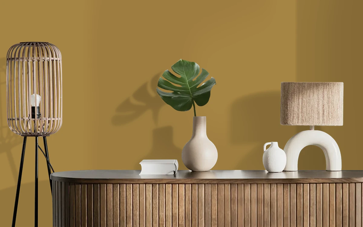 Nippon Paint's NATURELLA color on different wall surfaces.