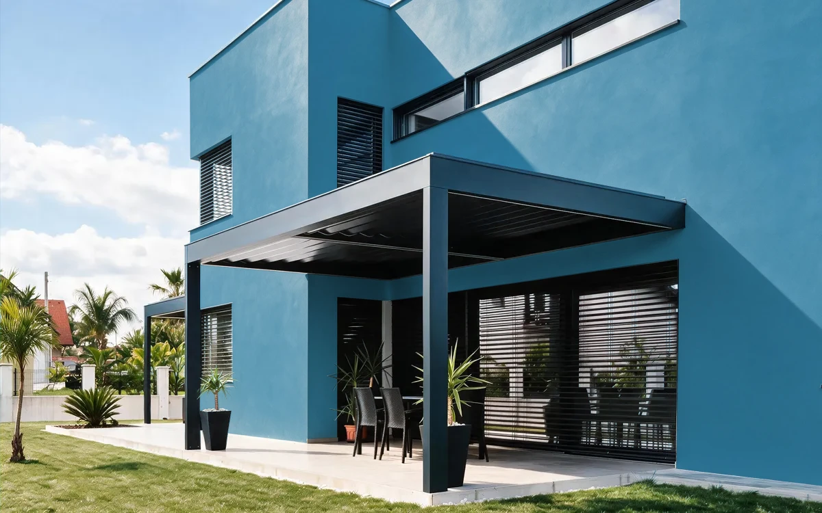 Nippon Paint's NEPTUNE color on different wall surfaces.