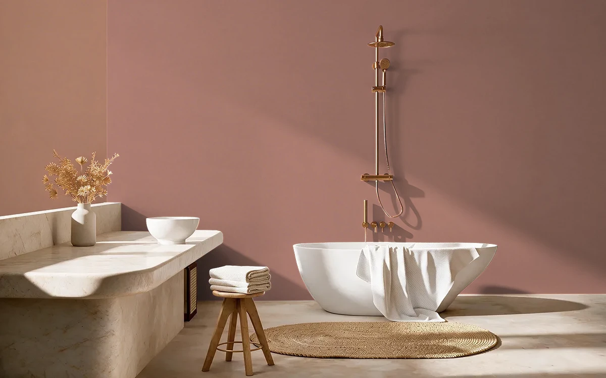 Nippon Paint's NEW BRICK color on different wall surfaces.