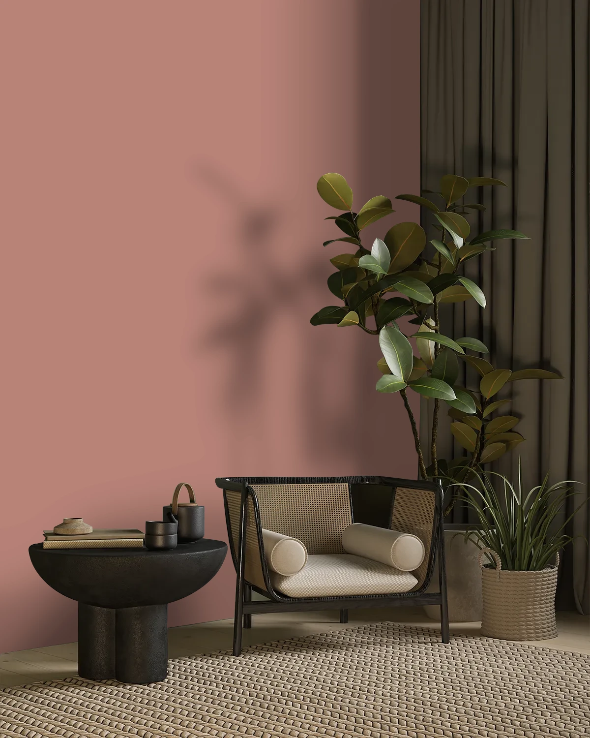 Nippon Paint's NEW BRICK color on a beautifully decorated wall.